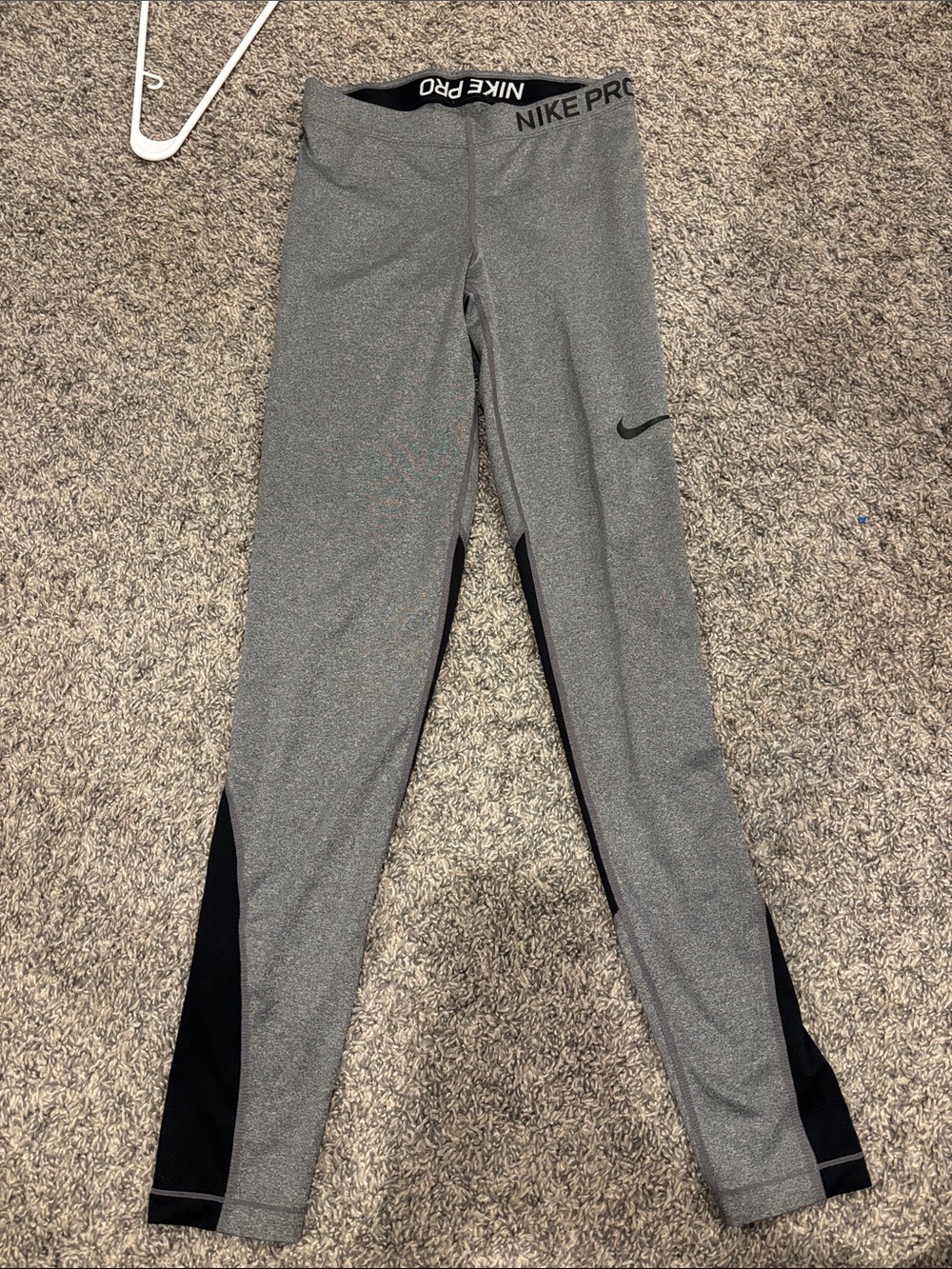 Nike Gray and Black Women' Performance Leggings